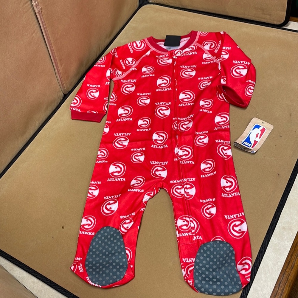 NBA Hawks Baby’s Footie Pajama’s